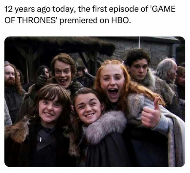 12 years ago today the first episode of GAME OF THRONES premiered on HBO.