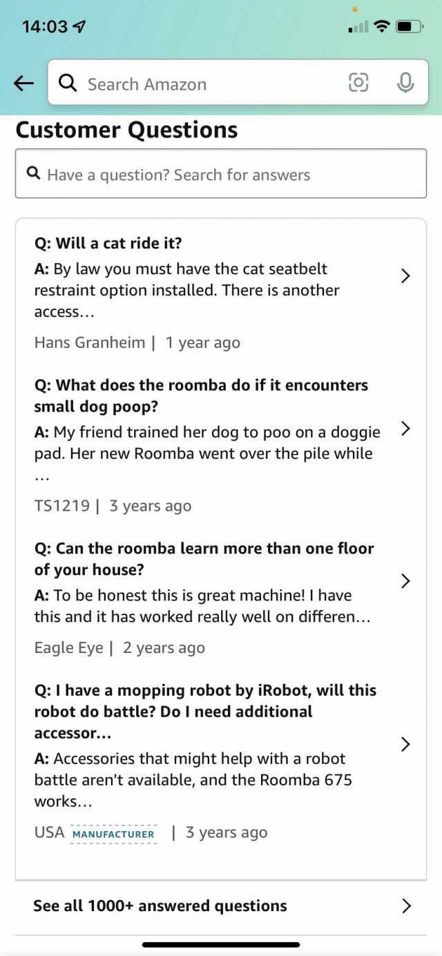 1403 QSearch Amazon Customer Questions Q Have a question Search for answers Q Will a cat ride it A By law you must have the cat seatbelt restraint option installed. There is another access.. Hans Granheim 1 year ago Q What does th