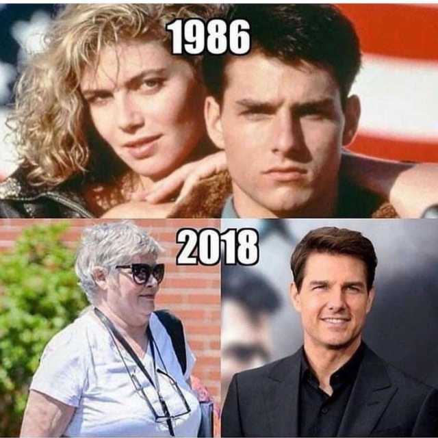 1986 2018 The stars from Top Gun