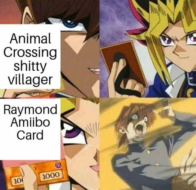 Animal Crossing shitty villager Raymond Amiibo Card 10 1000