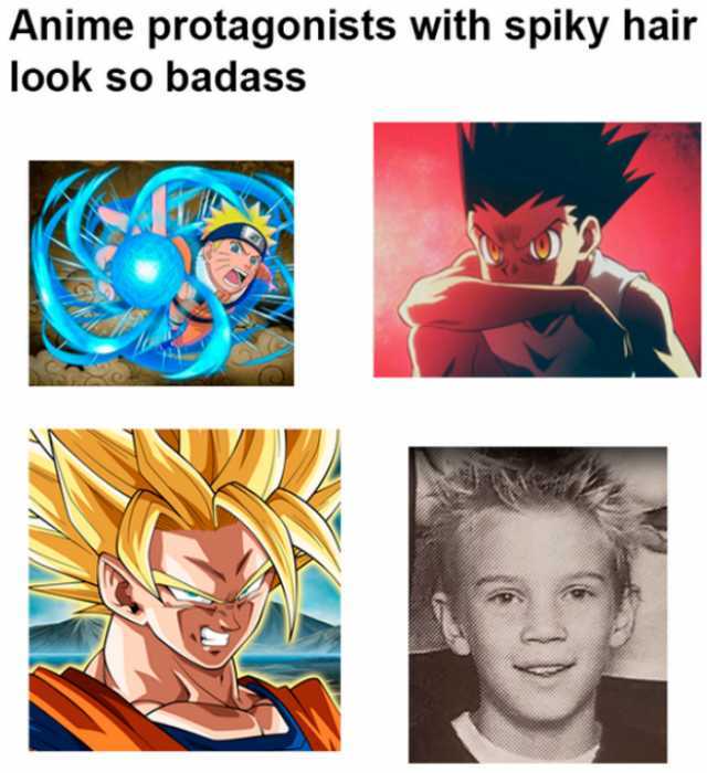 Anime protagonists with spiky hair look so badass 