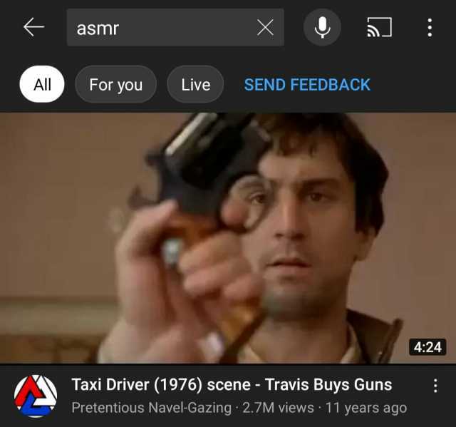 asmr X All For you Live SEND FEEDBACK 424 Taxi Driver (1976) scene - Travis Buys Guns Pretentious Navel-Gazing 2.7M views 11 years ago