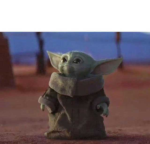 Baby little Yoda meme template- 