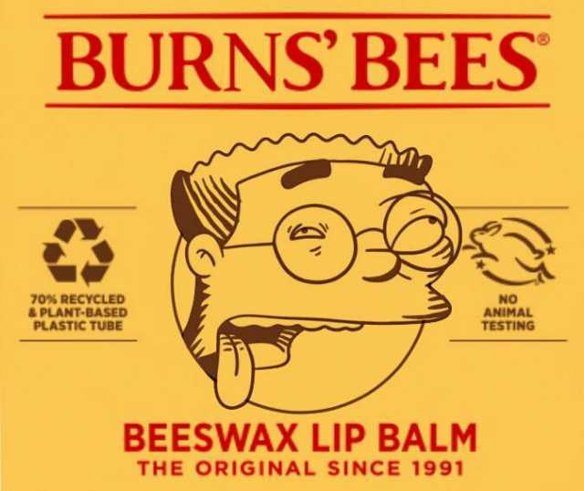 BURNS BEES 70% RECYCLED & PLANT-BASED PLASTIC TUBE BEESWAX LIP BALM THE ORIGINAL SINCE 1991 NO ANIMAL TESTING