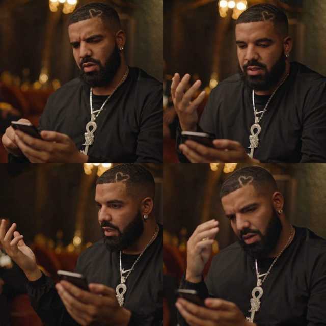 Drake mirando su celular confundido plantilla para meme
