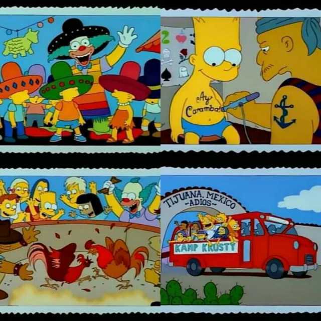 De cuando Bart estuvo en el campamento Krusty de Tijuana