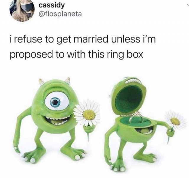 cassidy @flosplaneta i refuse to get married unless im proposed to with this ring box 