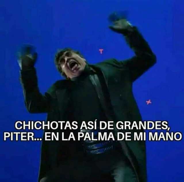 CHICHOTAS ASÍ DE GRANDES PITER... EN LA PALMA DE MI MANO