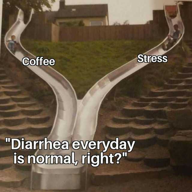 Coffee Diarrhea everyday is normal right Stress