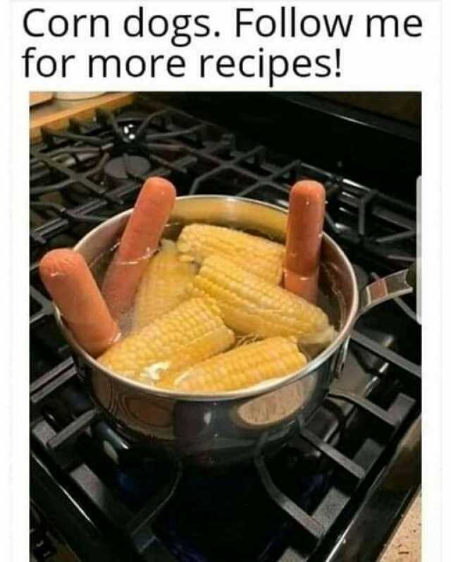 Corn dogs. Follow me for more recipes!