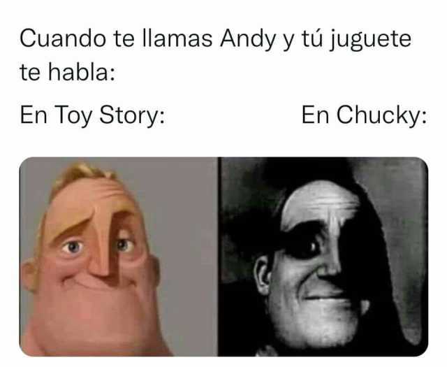 Cuando te llamas Andy y tú juguete te habla En Toy Story En Chucky