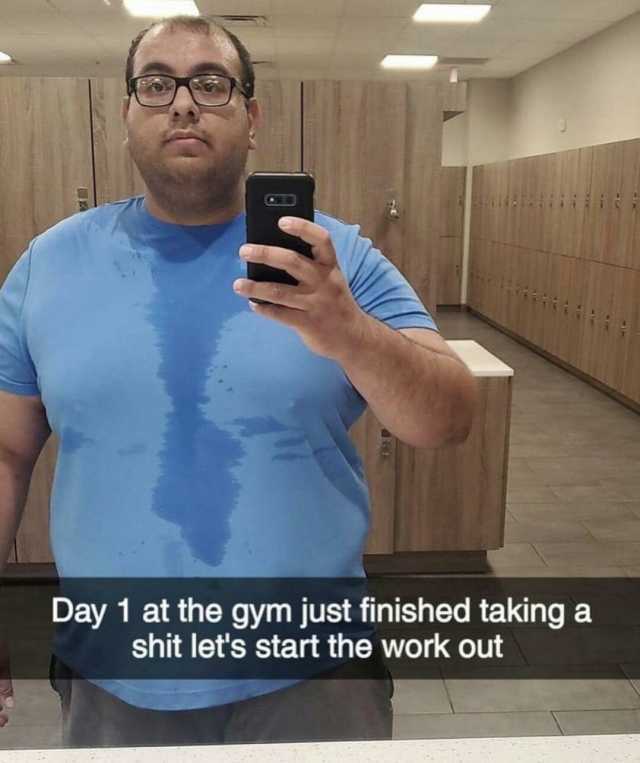 Day 1 at the gym just finished taking a shit lets start the work out