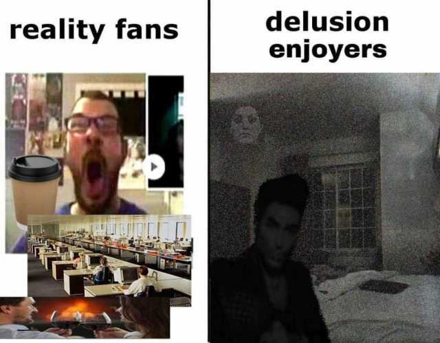delusion reality fans enjoyers 
