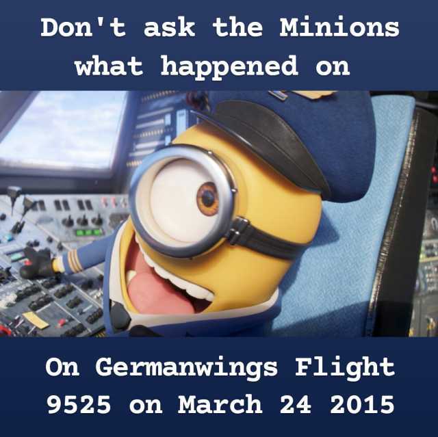 Dont ask the Minions what happened on On Germanwings Flight 9525 on March 24 2015
