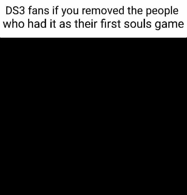 DS3 fans if you removed the people who had it as their first souls game