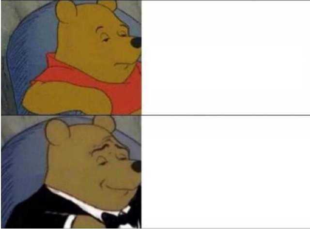 Elegant and regular Winnie Pooh meme template