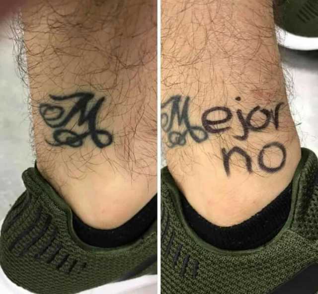 M Mejor no tatuaje