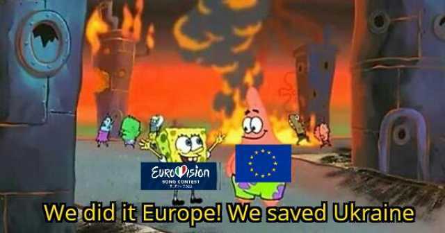 EUROVsion sONO CONIET T.IN 202 Werdid it Europe! We saved Ukraine