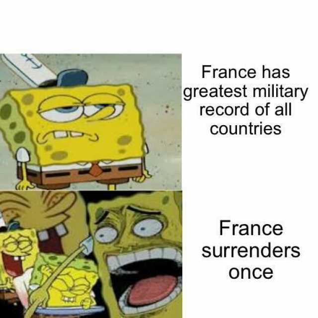 France has greatest military record of all countries France surrenders once