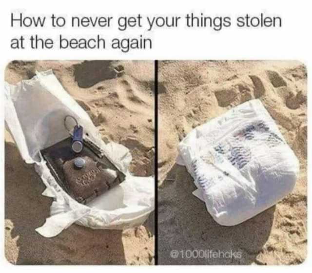 How to never get your things stolen at the beach again @10001ehcks