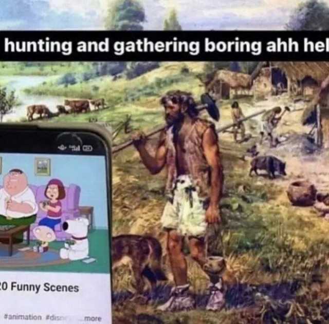 hunting and gathering boring ahh hel 0 Funny Scenes animation #disnmore