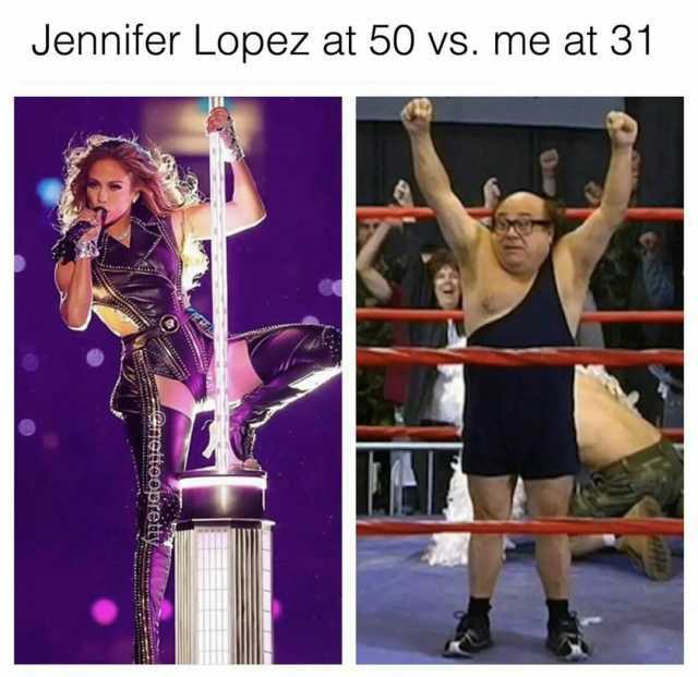 Jennifer Lopez at 50 vs. me at 31