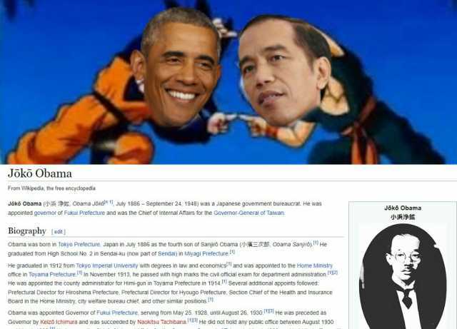 Jokõ Obama rom Wikipedia the free encyclopedia Jökö obama (Jt PL Obama Jökö  July 1886- September 24 1948) was a Japanese govemment bureaucrat. He was Jökö obama appointed govemor of Fukui Prefecture and was the Chief of In