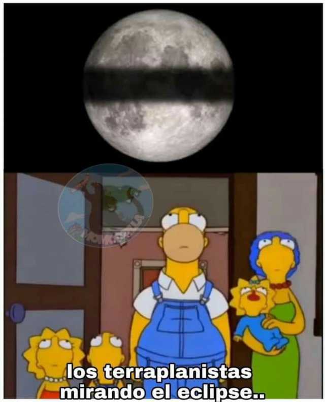 los terraplanistas mirando eleclipsen