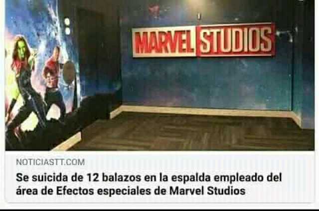 MARVEL STUDIOS NOTICIASTT.COM Se suicida de 12 balazos en la espalda empleado del área de Efectos especiales de Marvel Studios