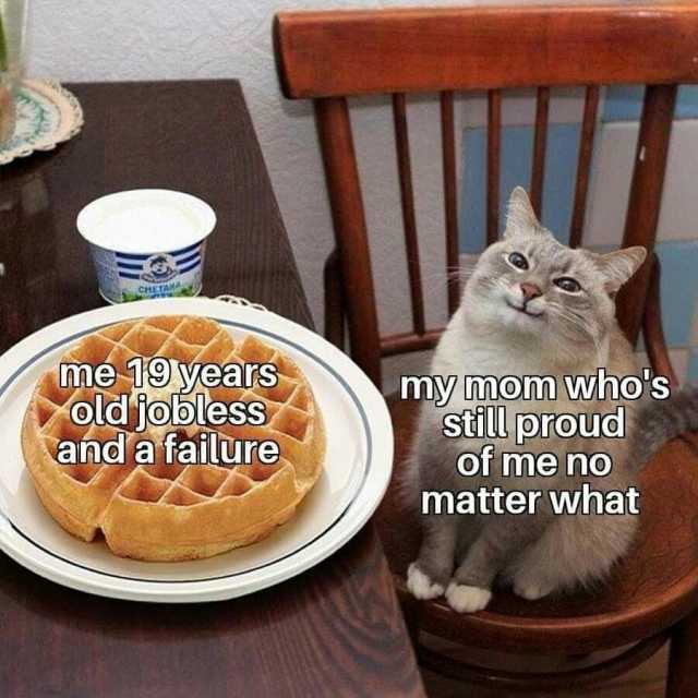 me 19years old jobless and a failure my mom whos still proud of me no matter what
