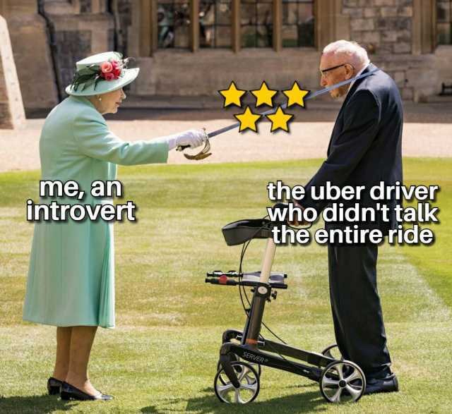 me an introvert the uber driver whodidnt talk theentireride SERVER