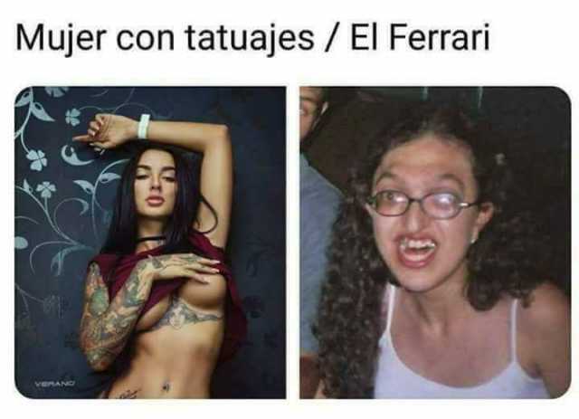 Mujer con tatuajes / El Ferrari 