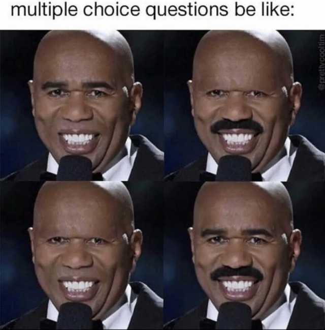 multiple choice questions be like BorettvCooltim