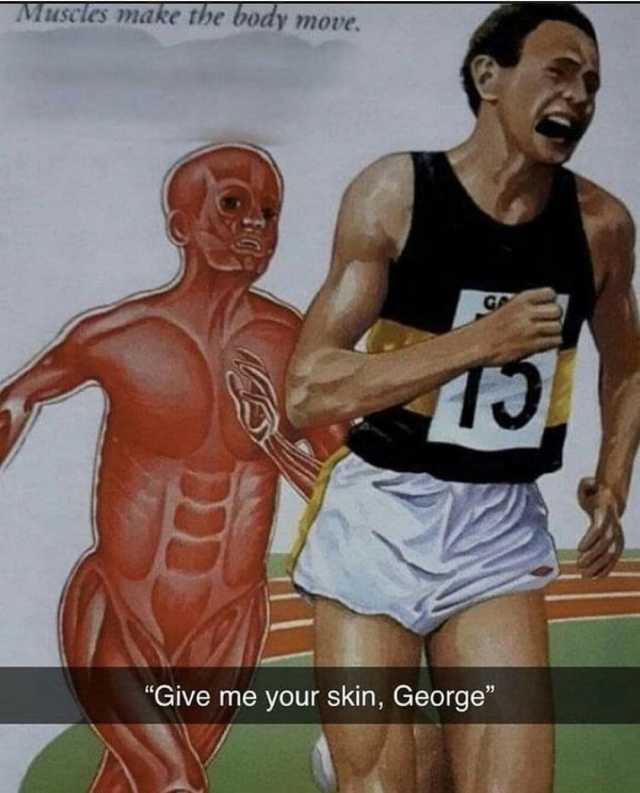 Muscles make the body move. 1 Give me your skin George