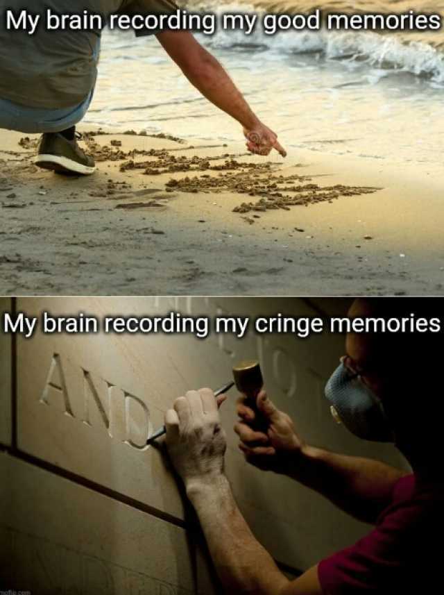 My brain recording my good memories My brain recording my cringe memories hofip.com