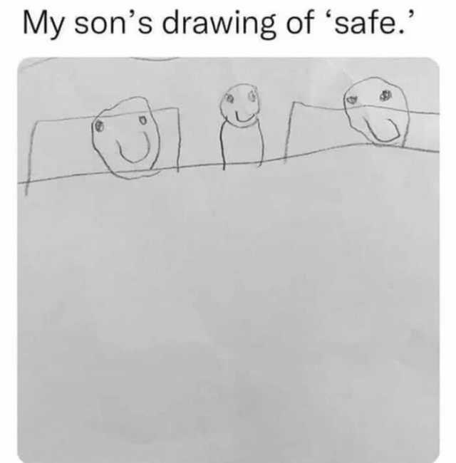 My sons drawing of safe.