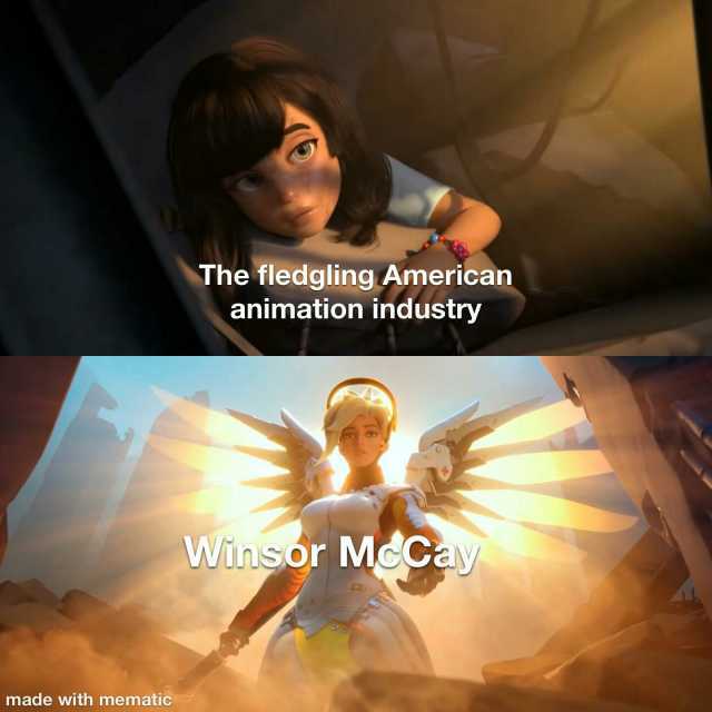 N The fledgling American animation industry Winsór MCCay made with mematic