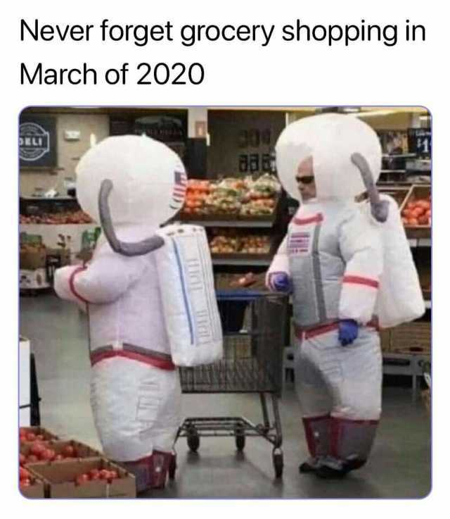 Never forget grocery shopping in March of 2020 RL