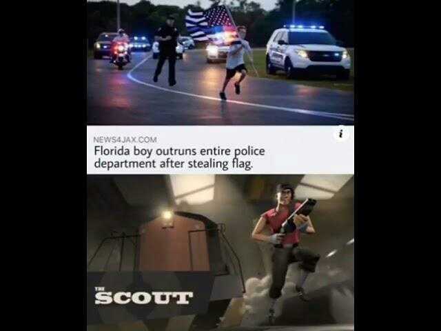 NEWS4 JAXx.cOM Florida boy outruns entire police department after stealing flag. šcouT