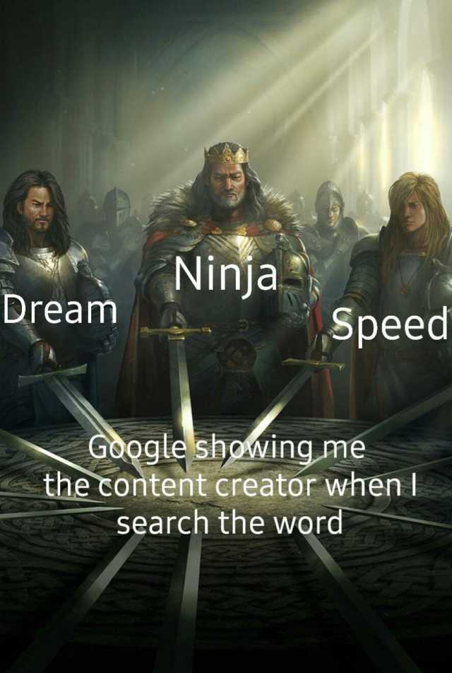 Ninja Dream Speed Gdogle showing me the content creator whenl search the word