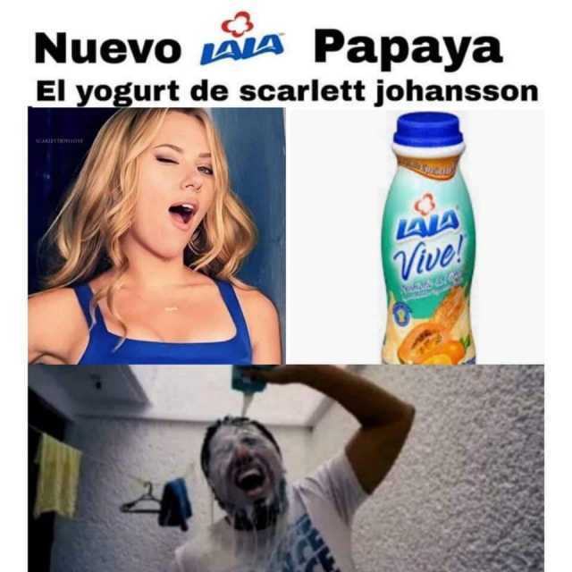 Nuevo AA Papaya El yogurt de scarlett johansson CARLETTIOOE LALA Vive! 