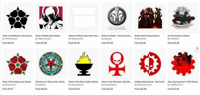 Order of the Bloody / Sacred Ros... Sister of Battle Shirt Sticker By hereticbassist From $1.35 Order of the bloody rose Sticker By DesertSnow From $1.12 By MBurnscomics From $1.40 OLA GRATV SOLUS SV105 Christian art. Rose Luther.