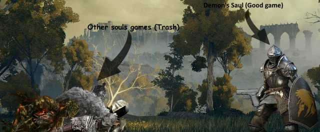 Other souls games (Trash) Demons Saųl (Good game)