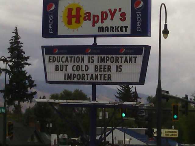 pepsi HappYs MARKET pepsi EDUCATION IS IMPORTANT BUT COLD BEER IS IMPORTANTER