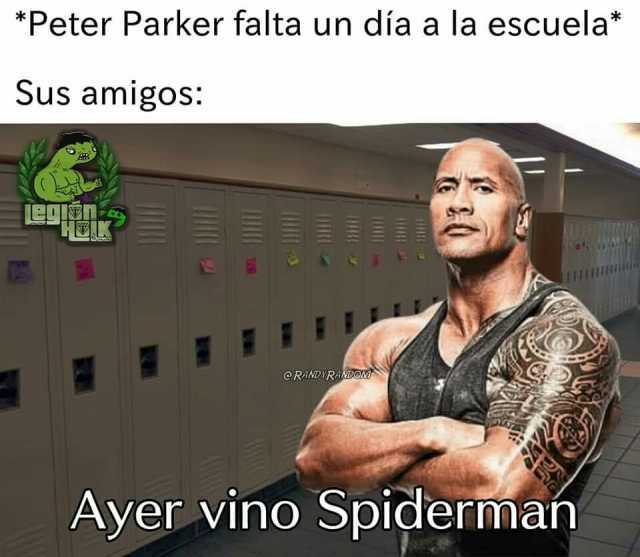 Peter Parker falta un día a la escuela* Sus amigos CRANDIRANDON Ayer vino Spidermah
