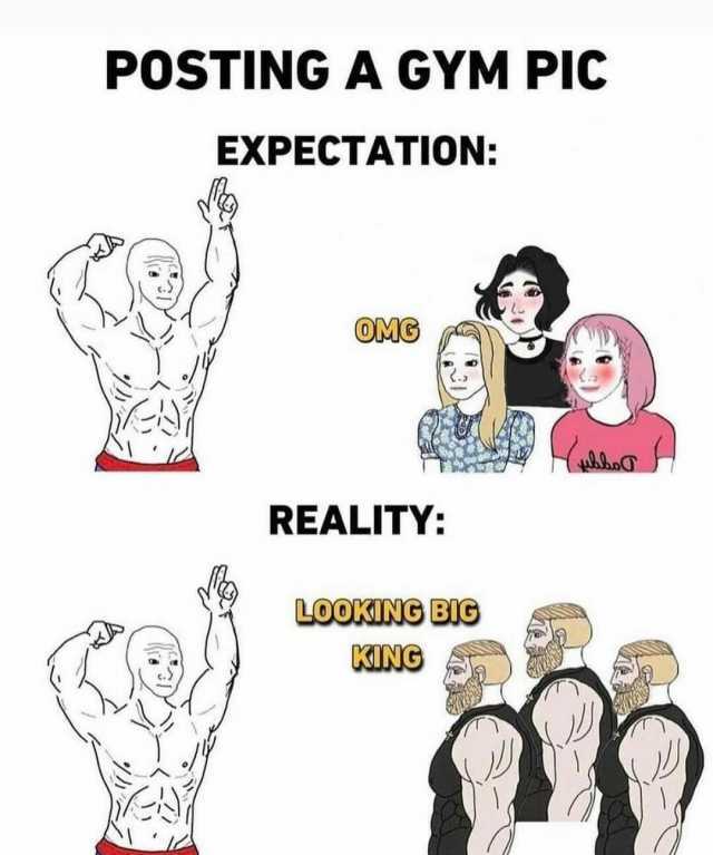 POSTING A GYM PIC EXPECTATION OMG REALITY LOOKNG BIG CING