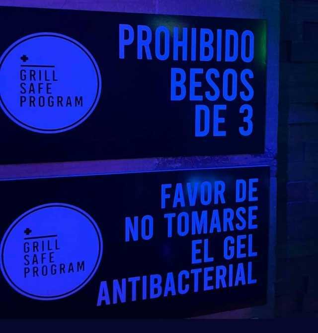 PROHIBIDO BESOS DE 3 GRILL SAFE PROGRAM FAVOR DE NO TOMARSE EL GEL GRILL SAFE PROGRA M ANTIBACTERIAL