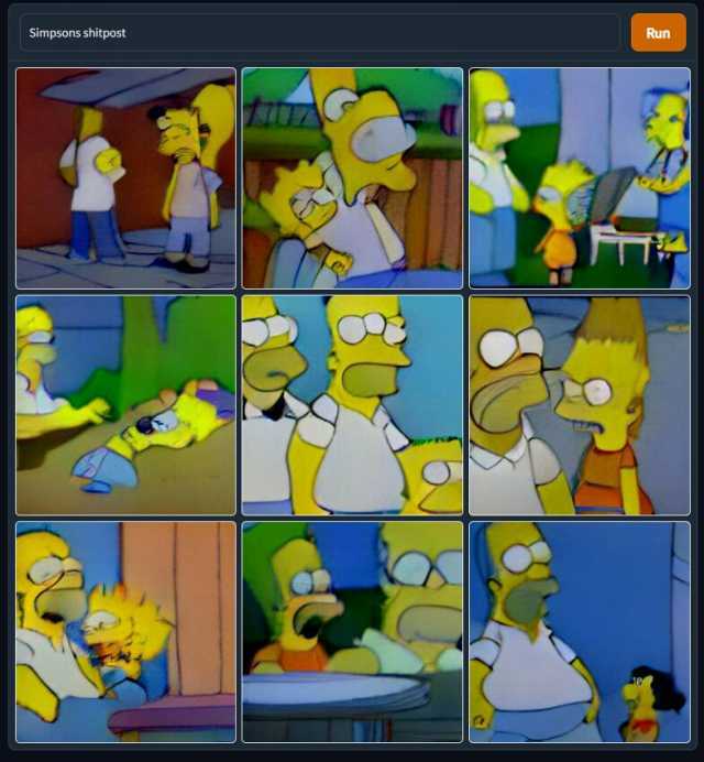 Simpsons shitpost Run