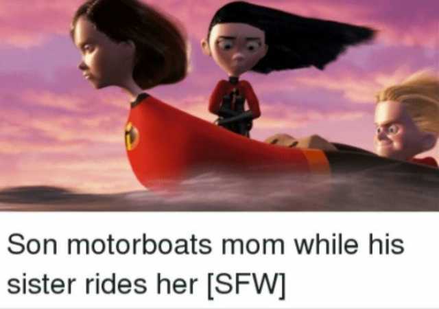 Son motorboats mom while his sister rides her [SFW]