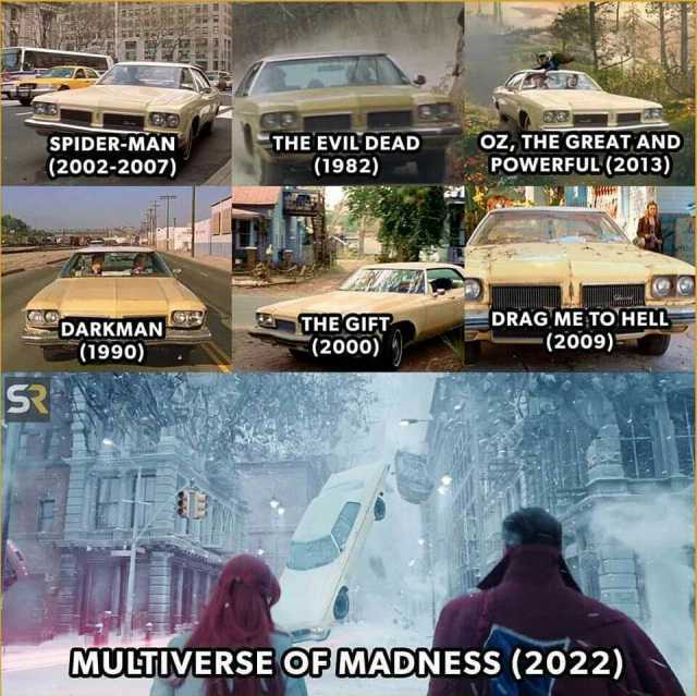 SPIDER-MAN (2002-2007) THE EVIL DEAD (1982) Oz THE GREAT AND POWERFUL (2013) DARKMAN (1990) DTHEGIFT (2000) DRAG ME TO HELL -(2009) MULIVERSE OF MADINESS (2022)